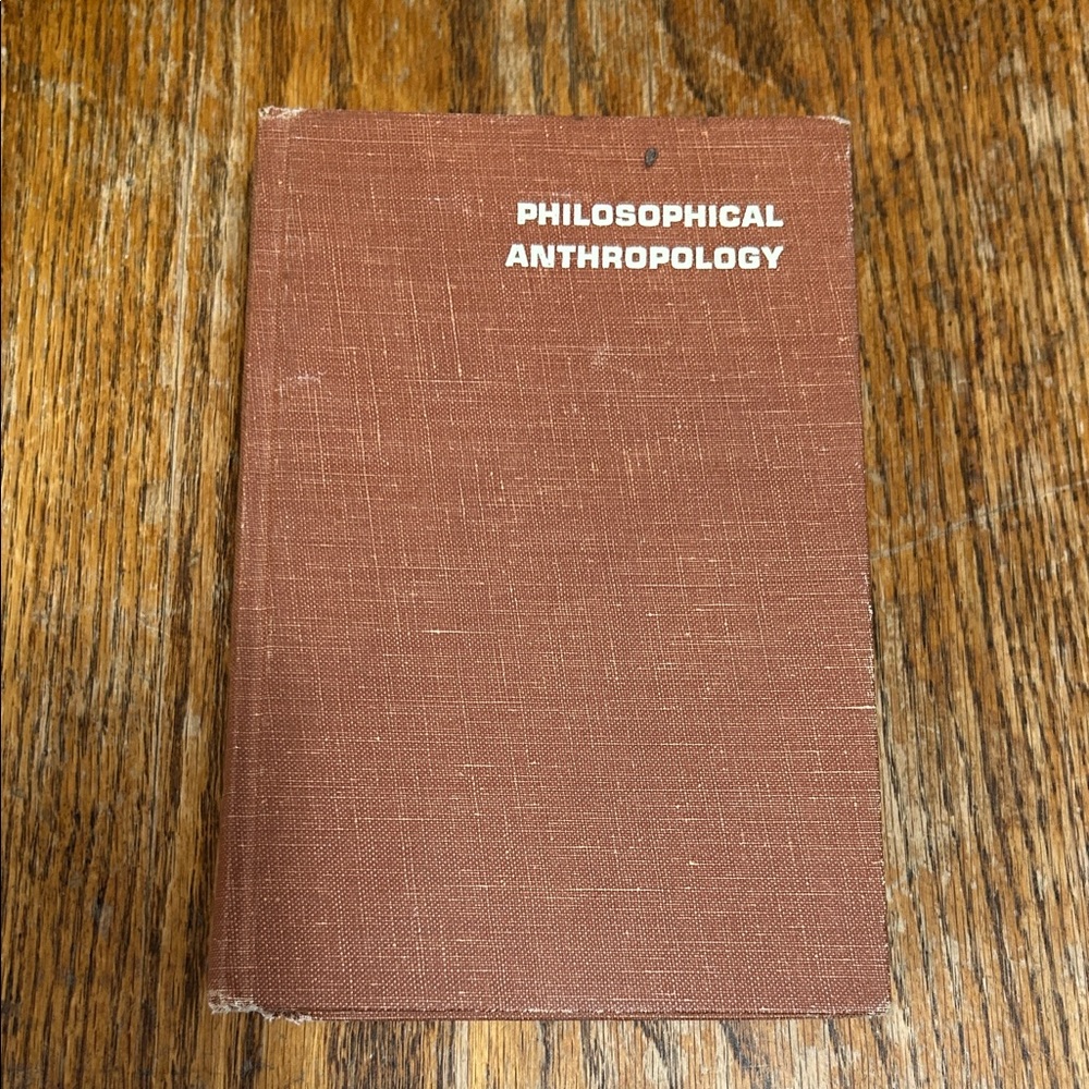 Vintage 60’s Philosophical Anthropology Book